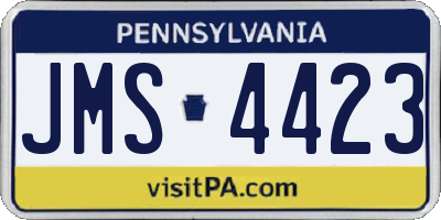 PA license plate JMS4423
