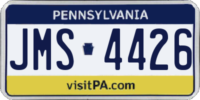 PA license plate JMS4426