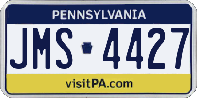 PA license plate JMS4427