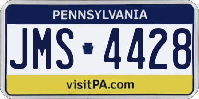 PA license plate JMS4428