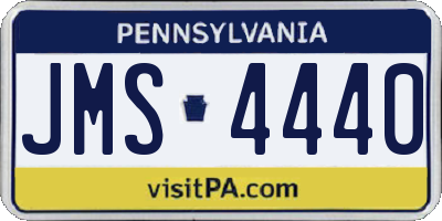 PA license plate JMS4440