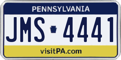 PA license plate JMS4441