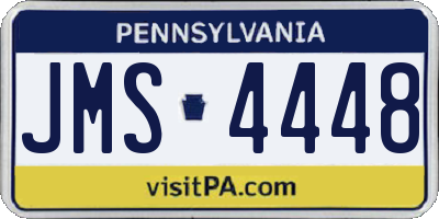 PA license plate JMS4448