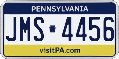 PA license plate JMS4456