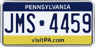 PA license plate JMS4459