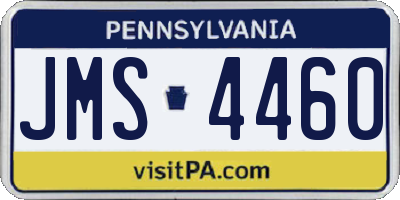 PA license plate JMS4460