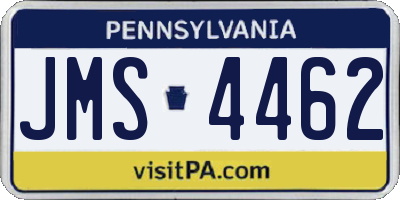 PA license plate JMS4462