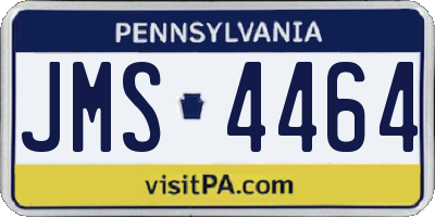 PA license plate JMS4464