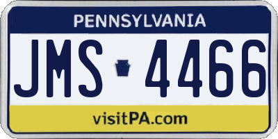 PA license plate JMS4466
