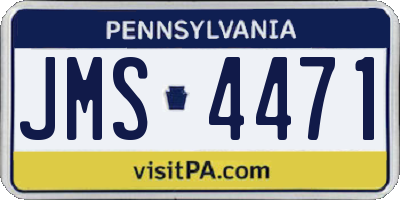 PA license plate JMS4471