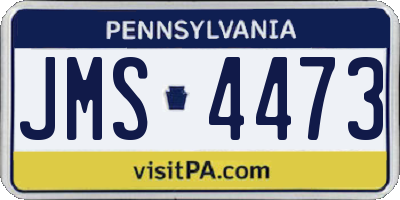 PA license plate JMS4473