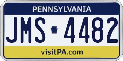 PA license plate JMS4482