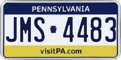PA license plate JMS4483