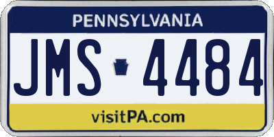 PA license plate JMS4484