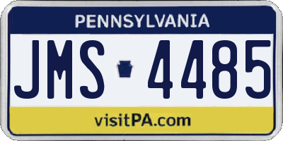 PA license plate JMS4485