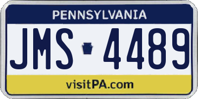 PA license plate JMS4489
