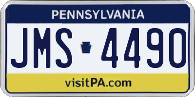 PA license plate JMS4490