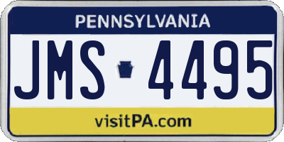 PA license plate JMS4495