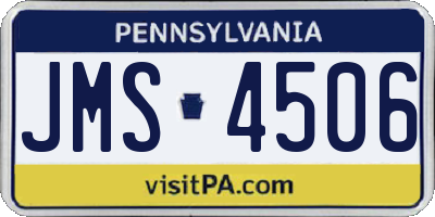 PA license plate JMS4506