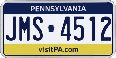 PA license plate JMS4512
