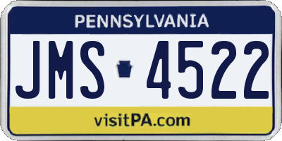 PA license plate JMS4522