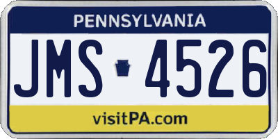 PA license plate JMS4526
