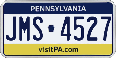 PA license plate JMS4527