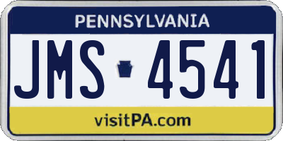 PA license plate JMS4541