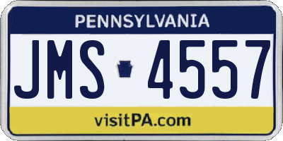 PA license plate JMS4557