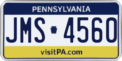 PA license plate JMS4560