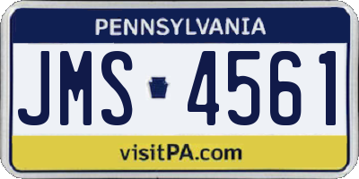 PA license plate JMS4561