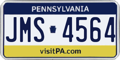PA license plate JMS4564