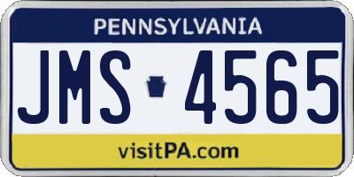 PA license plate JMS4565