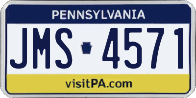PA license plate JMS4571