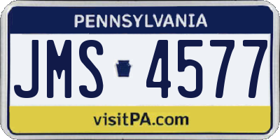 PA license plate JMS4577