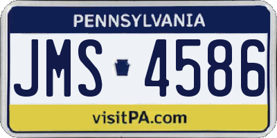PA license plate JMS4586