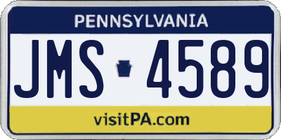PA license plate JMS4589