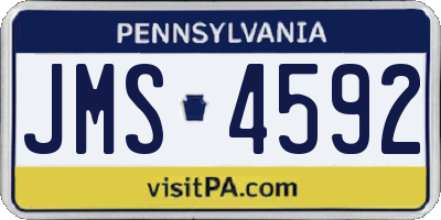 PA license plate JMS4592