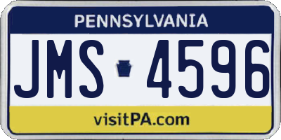 PA license plate JMS4596