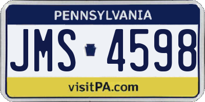 PA license plate JMS4598