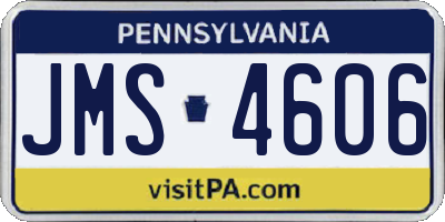 PA license plate JMS4606