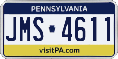 PA license plate JMS4611