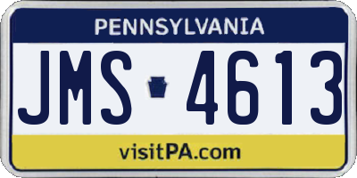 PA license plate JMS4613