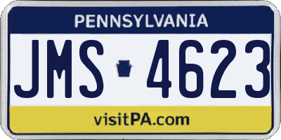 PA license plate JMS4623