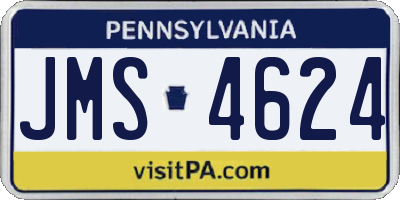 PA license plate JMS4624