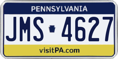 PA license plate JMS4627