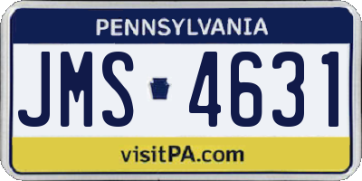 PA license plate JMS4631