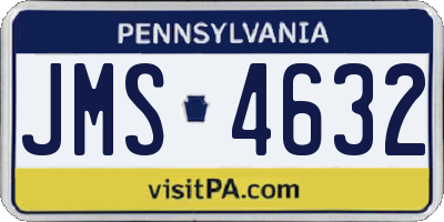 PA license plate JMS4632