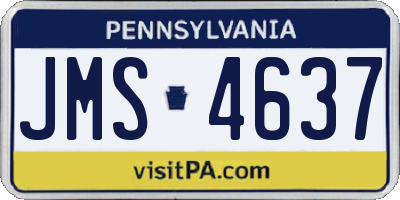 PA license plate JMS4637