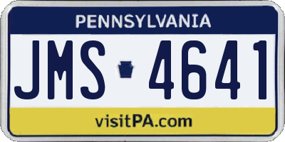 PA license plate JMS4641